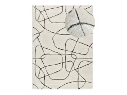 Alfombra interior - geométrico - blanco - 80 x 150 cm - BLANCHE