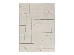 Alfombra interior - geométrico - crema - 120 x 170 cm - LENA