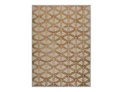 Alfombra interior - geométrico - cobre - 67 x 105 cm - LANA
