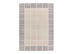 Alfombra interior - geométrico con relieve - blanco - 160 x 230 cm - FLORA