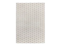 Alfombra interior - geométrico con relieve - plata - 80 x 150 cm - BARESA