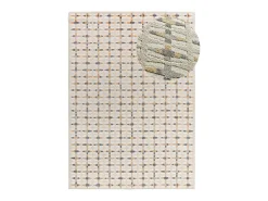 Alfombra interior - geométrico con relieve - multicolor - 80 x 150 cm - BARESA