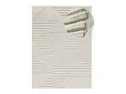 Alfombra interior - geométrico - crema - 160 x 230 cm - NUMA