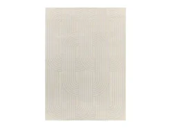 Alfombra interior - geométrico con relieve - plata - 80 x 150 cm - BARESA