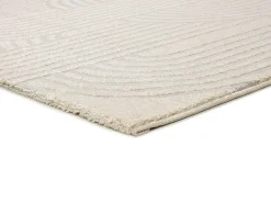 Alfombra interior - geométrico con relieve - plata - 80 x 150 cm - BARESA