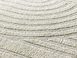 Alfombra interior - geométrico con relieve - plata - 80 x 150 cm - BARESA