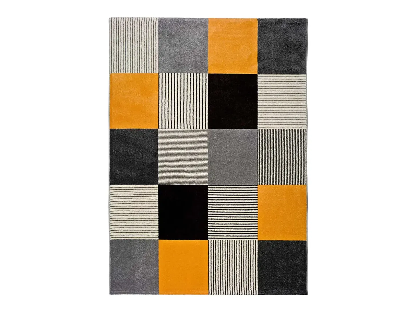 Alfombra interior - geométrico - gris - 140 x 200 cm - GLADYS