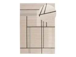 Alfombra interior - geométrico - beige - 120 x 170 cm - DOMUS