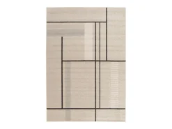 Alfombra interior - geométrico - beige - 120 x 170 cm - DOMUS