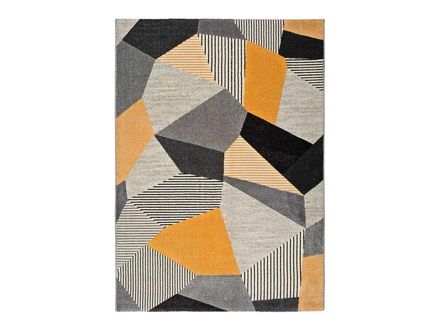 Alfombra interior - geométrico - gris - 140 x 200 cm - GLADYS
