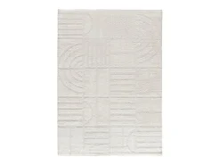 Alfombra interior - geométrico - blanco - 160 x 230 cm - BLANCHE