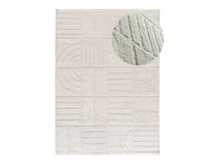 Alfombra interior - geométrico - blanco - 160 x 230 cm - BLANCHE