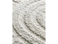 Alfombra interior - geométrico con relieve - blanco - 190 x 285 cm - JUNO