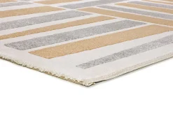 Alfombra interior - geométrico con relieve - plata - 160 x 230 cm - FLORA
