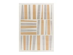 Alfombra interior - geométrico con relieve - plata - 160 x 230 cm - FLORA