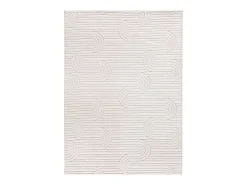 Alfombra interior - geométrico con relieve - crema - 80 x 150 cm - ESTILO