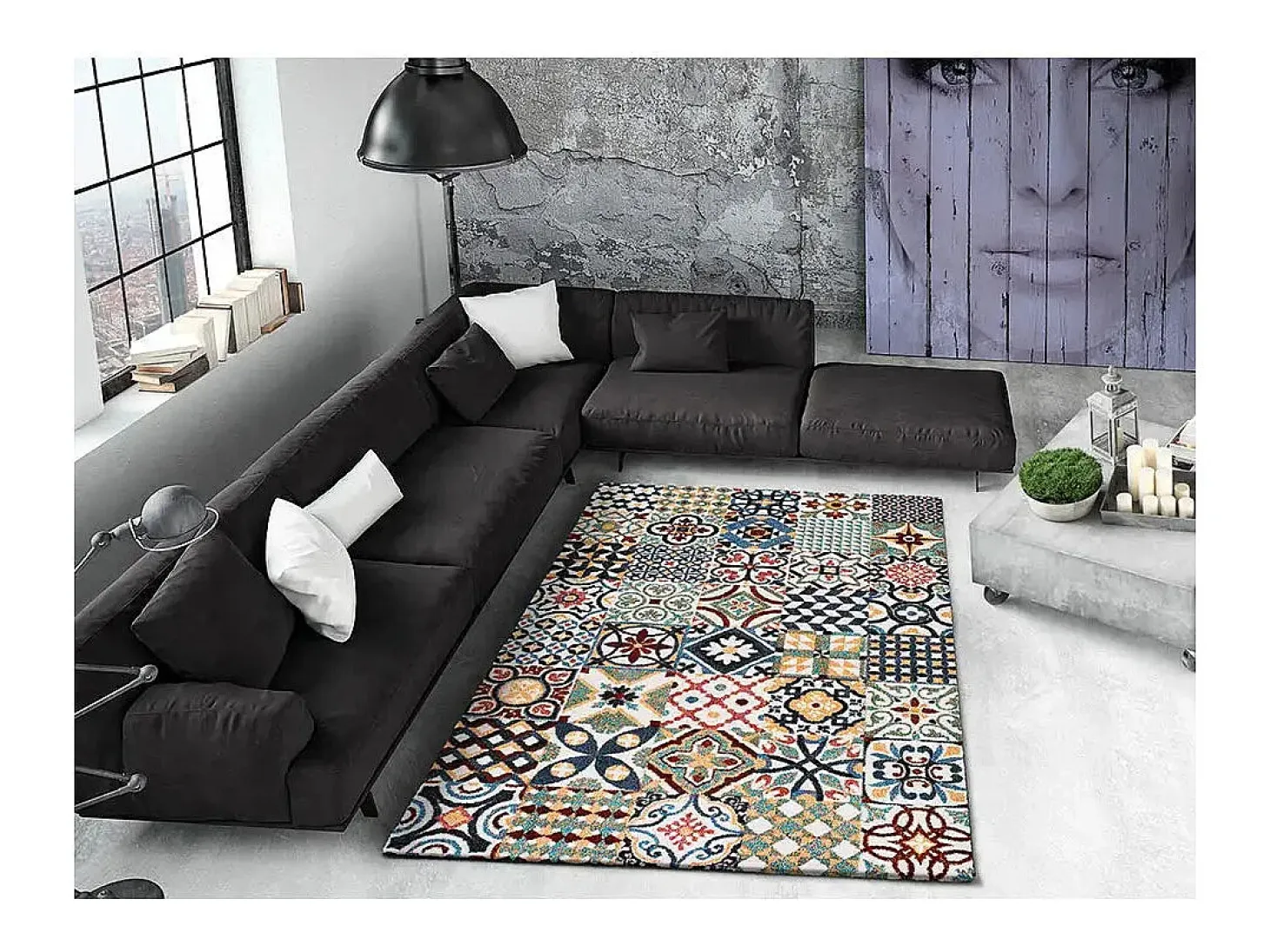 Alfombra interior - geométrico - multicolor - 160 x 230 cm - MOAR