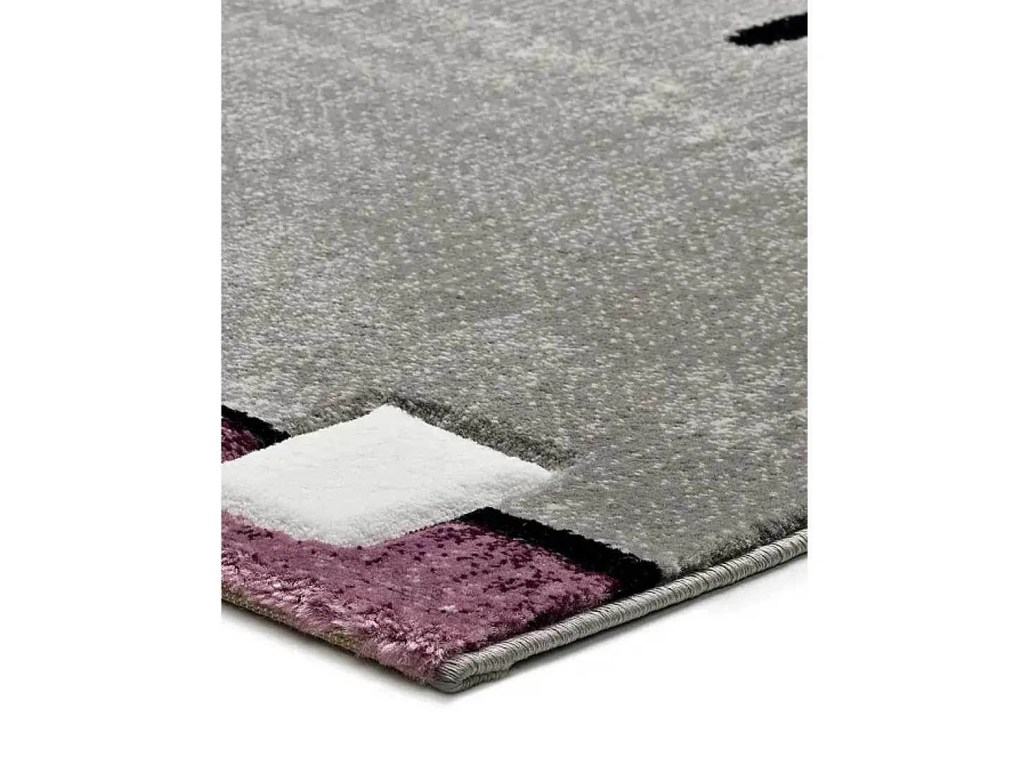 Alfombra interior - geométrico - lila / gris - 120 x 170 cm - DETROIT