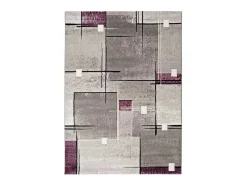 Alfombra interior - geométrico - lila / gris - 120 x 170 cm - DETROIT
