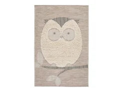 Alfombra interior - infantil buho - beige - 115 x 170 cm - CHINKY
