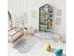Alfombra interior - infantil nube - plata - 80 x 120 cm - CANDY