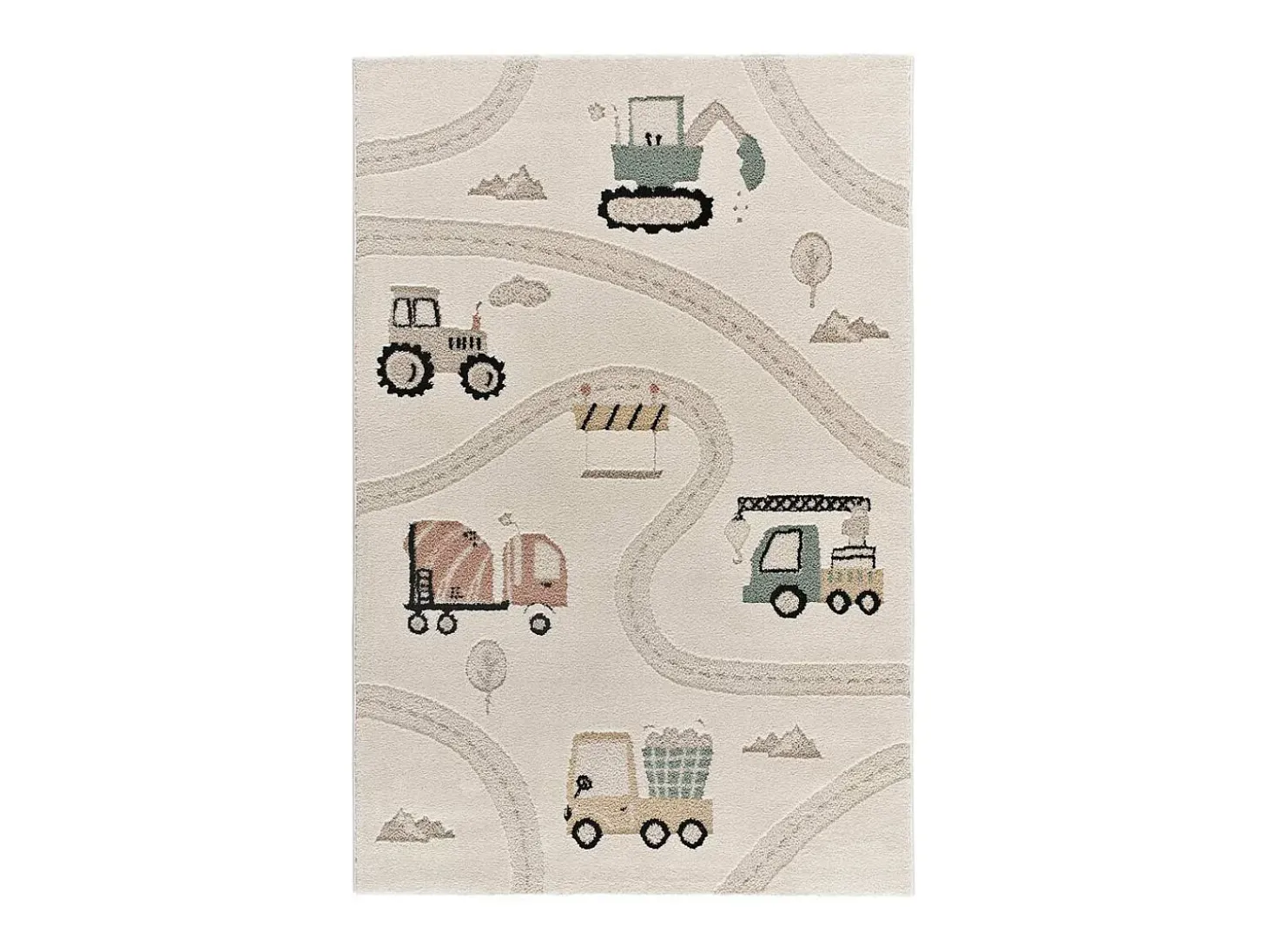 Alfombra interior - infantil coches y carreteras - multicolor - 120 x 170 cm - CLOWN