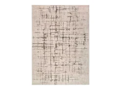 Alfombra interior - moderno - crema / marrón - 80 x 120 cm - CERES