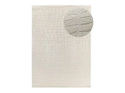 Alfombra interior - moderno con relieve - plata - 160 x 230 cm - BARESA