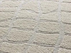 Alfombra interior - moderno con relieve - plata - 80 x 150 cm - BARESA