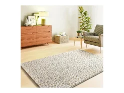 Alfombra interior - moderno con relieve - gris / crema - 160 x 230 cm - AMARA