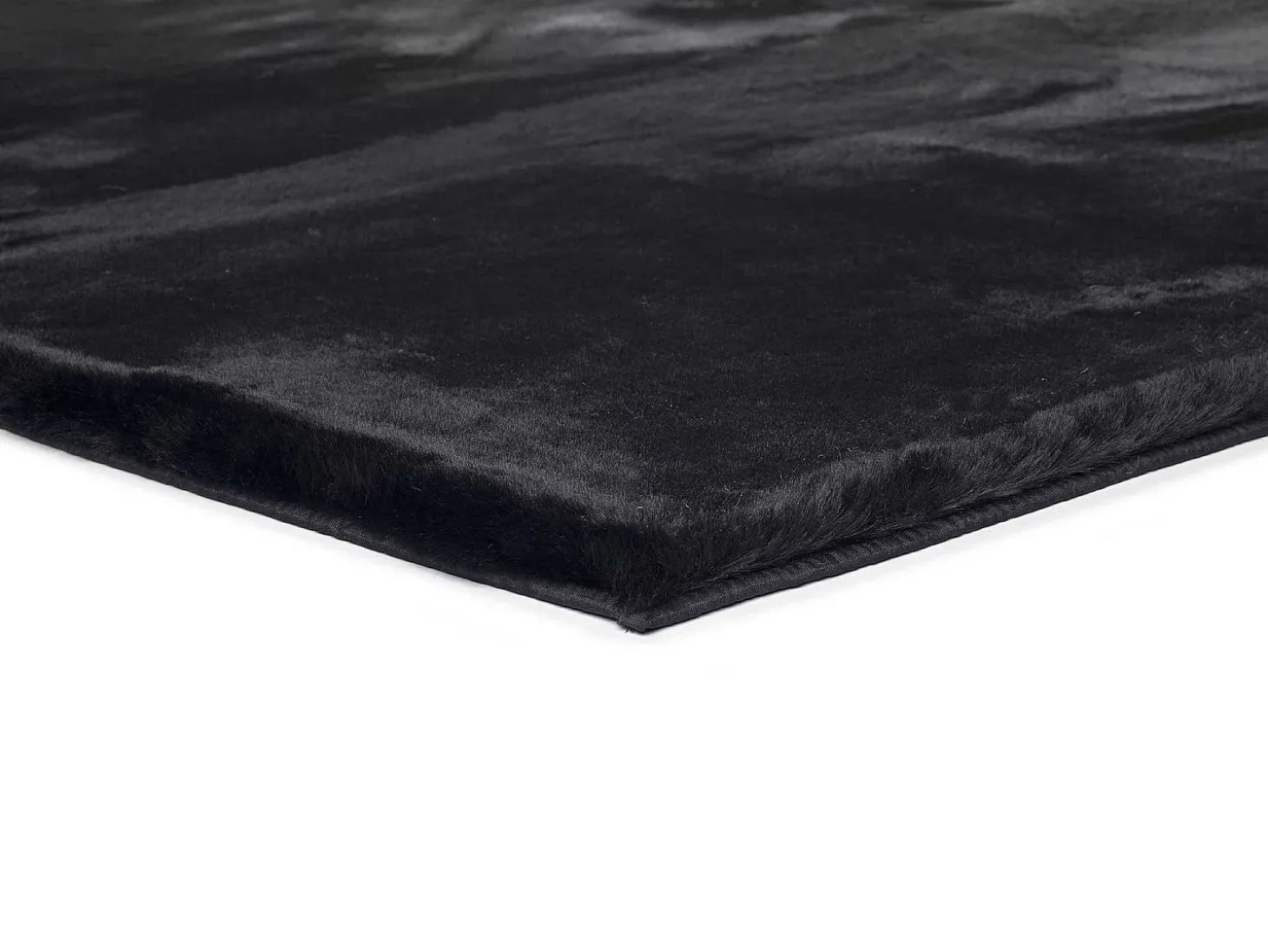 Alfombra interior - shaggy liso - negro - 160 x 230 cm - FOX