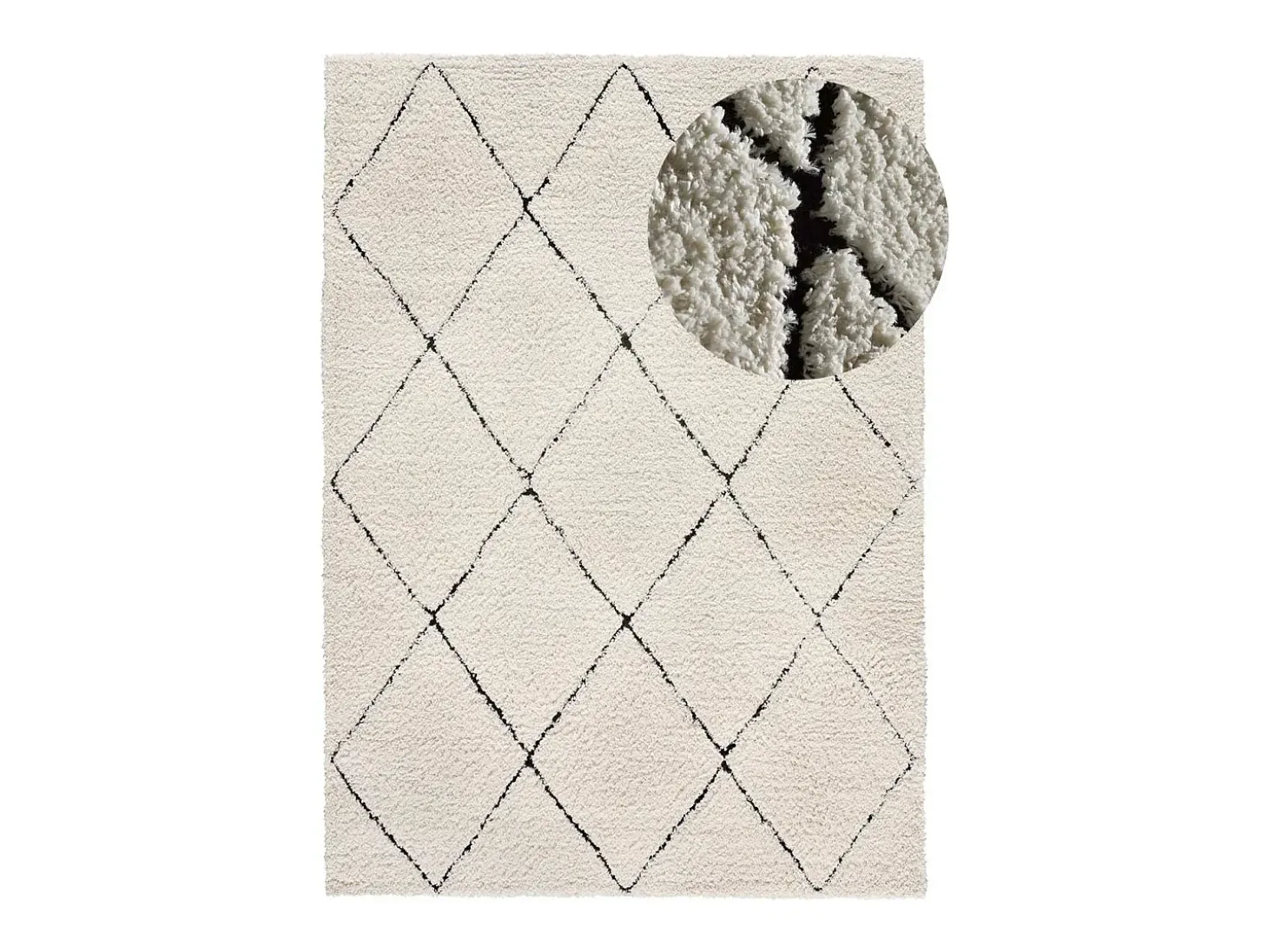 Alfombra interior - shaggy - crema - 120 x 170 cm - ATESA