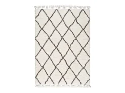 Alfombra interior - shaggy liso - blanco - 140 x 200 cm - SAMIRA