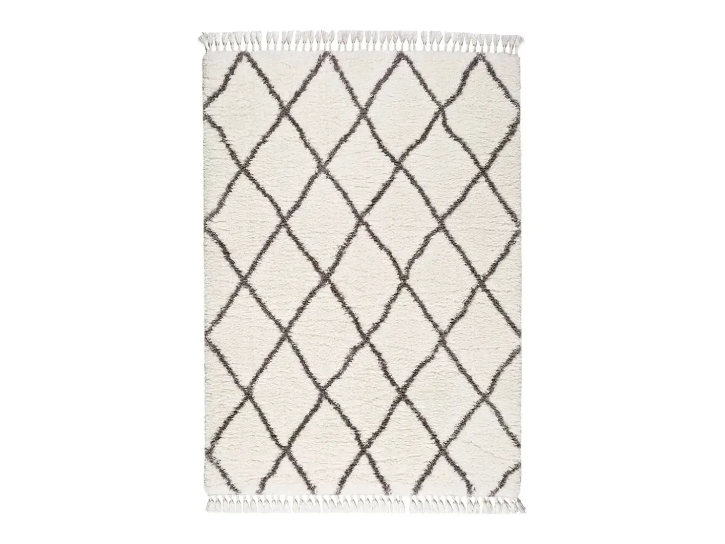 Alfombra interior - shaggy liso - blanco - 140 x 200 cm - SAMIRA