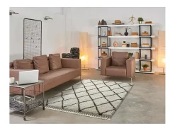 Alfombra interior - shaggy liso - blanco - 140 x 200 cm - SAMIRA