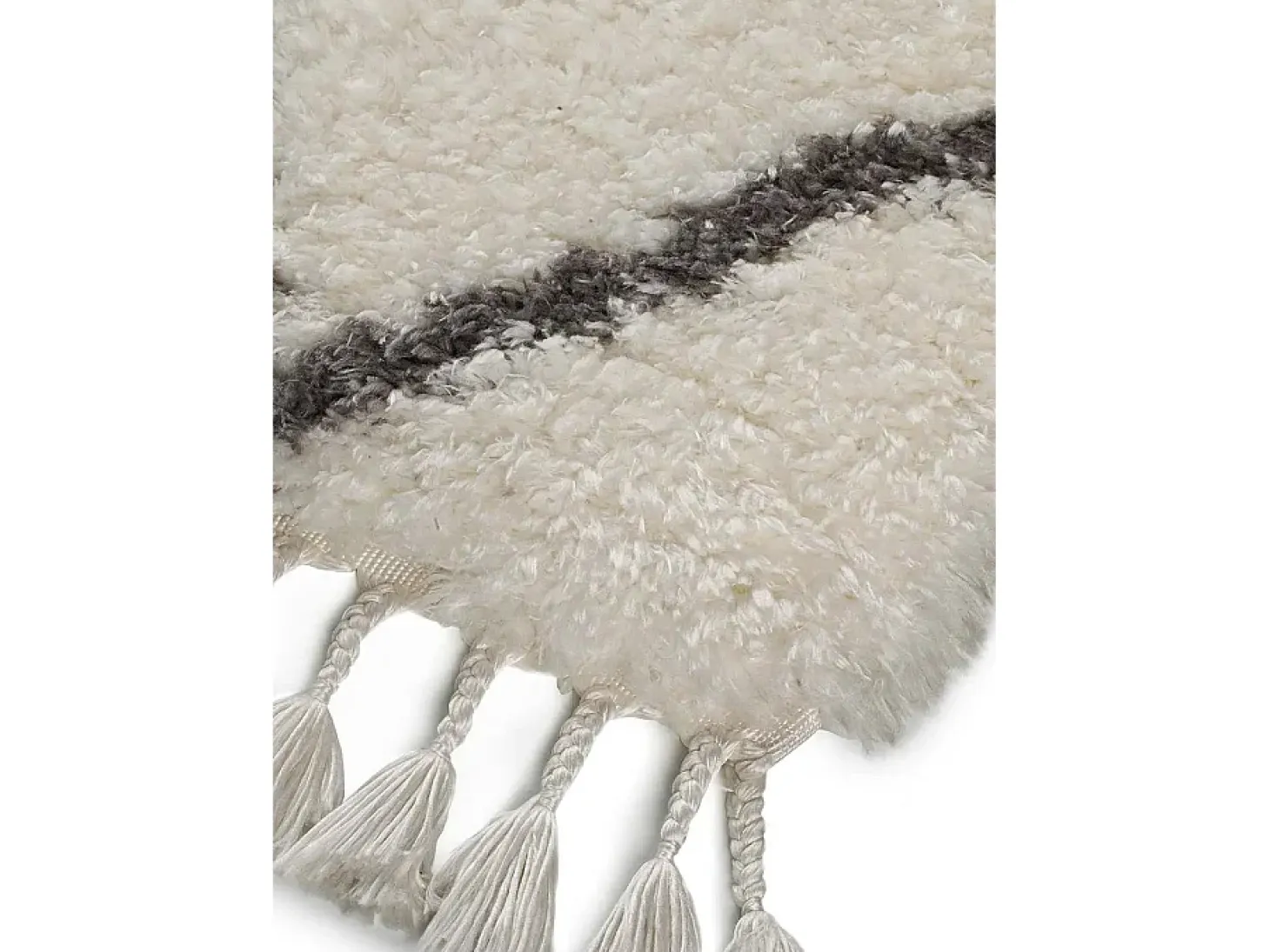 Alfombra interior - shaggy liso - blanco - 140 x 200 cm - SAMIRA