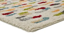 Alfombra interior - shaggy geométrico - multicolor - 80 x 150 cm - BREMEN