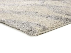 Alfombra interior - shaggy escandinavo - plata - 133 x 190 cm - HELIA