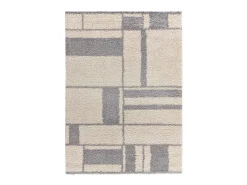 Alfombra interior - shaggy geométrico - plata - 160 x 230 cm - HELIA