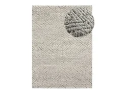 Alfombra interior - shaggy - plata - 160 x 230 cm - ATESA