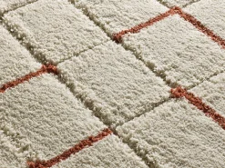Alfombra interior - shaggy geométrico - caldera - 60 x 120 cm - BRENDA