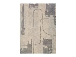 Alfombra interior - shaggy abstracto - plata - 160 x 230 cm - HELIA