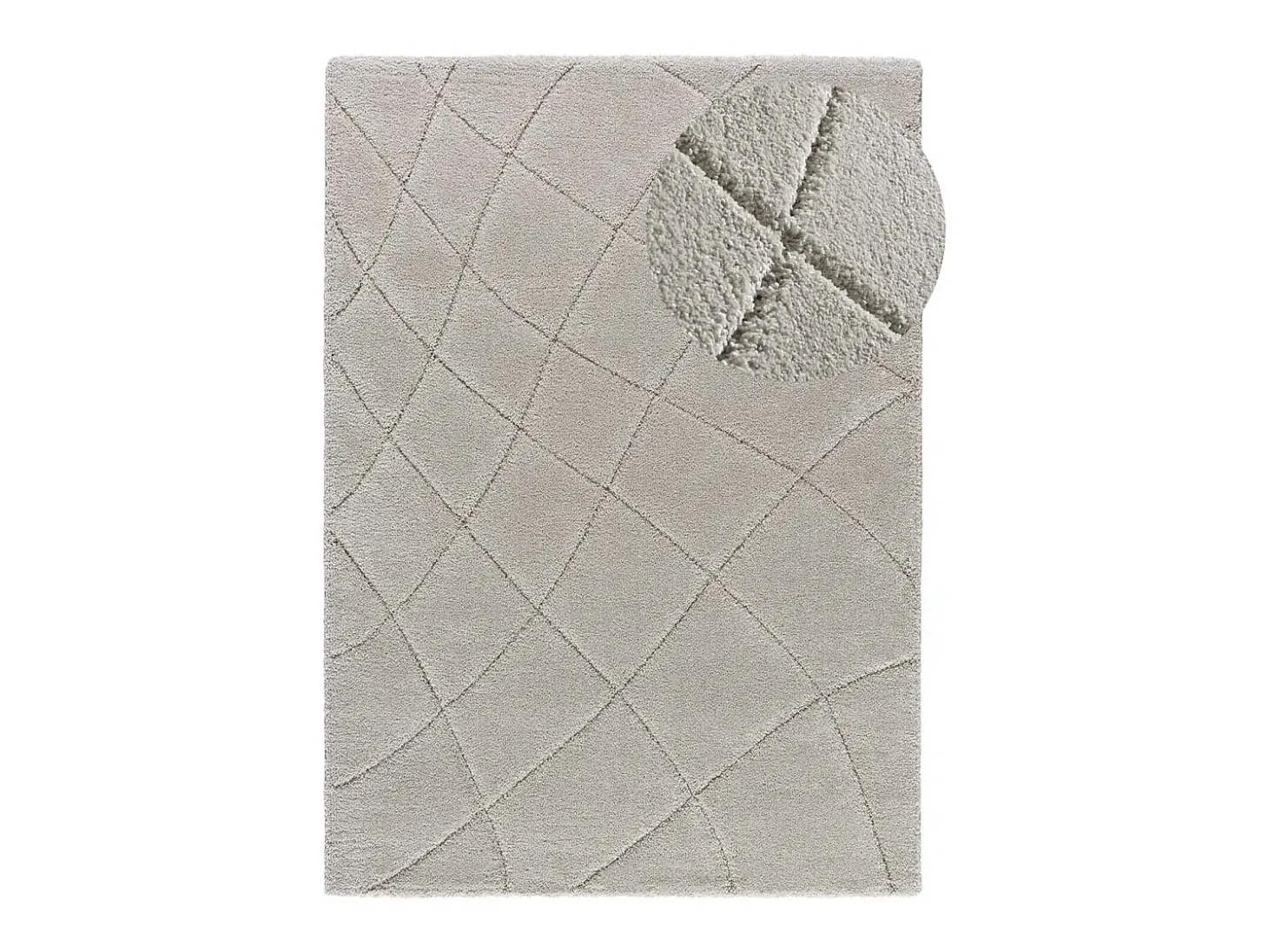Alfombra interior - shaggy - plata - 133 x 190 cm - MOLIER