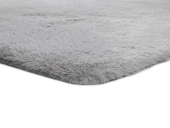 Alfombra interior - shaggy liso - plata - 140 x 200 cm - ALPACA