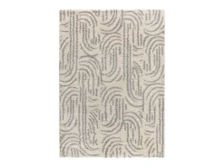 Alfombra interior - shaggy escandinavo - plata - 133 x 190 cm - HELIA