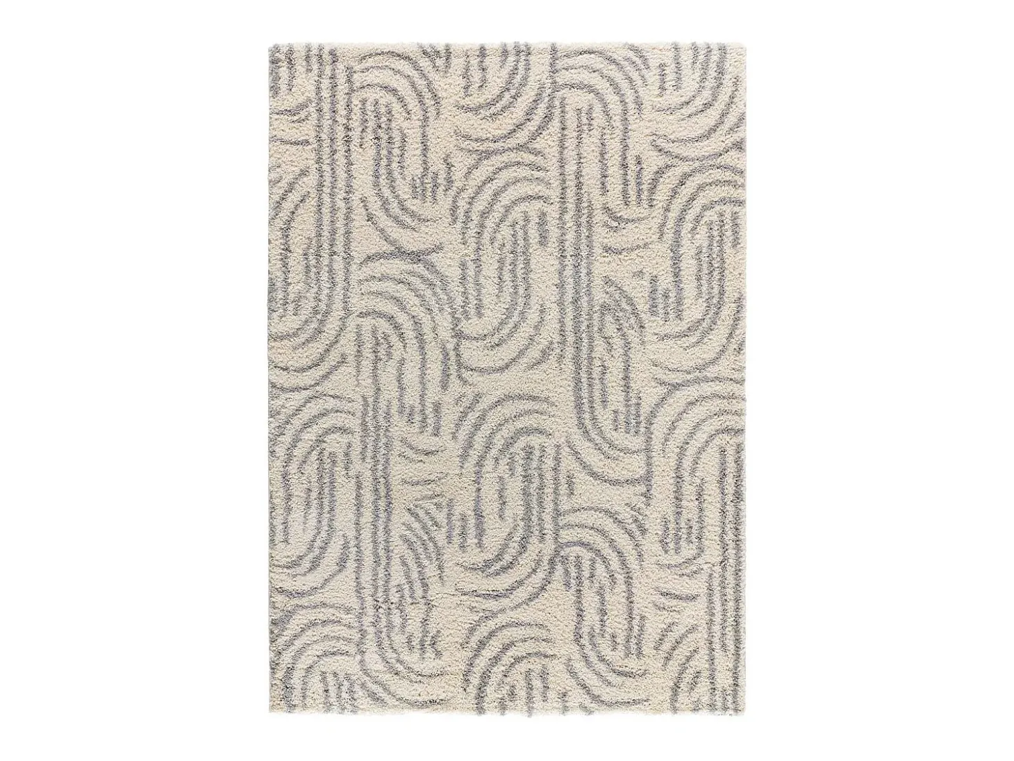 Alfombra interior - shaggy escandinavo - plata - 133 x 190 cm - HELIA