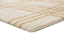 Alfombra interior - shaggy nórdico - beige - 133 x 190 cm - HELIA