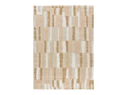 Alfombra interior - shaggy geométrico - beige - 160 x 230 cm - SERENE TERRA