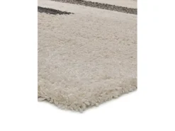 Alfombra interior - shaggy geométrico - beige / gris - 120 x 170 cm - SCENIC