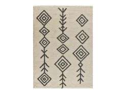 Alfombra interior - shaggy étnico - blanco - 160 x 230 cm - ATLAS